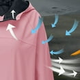 thumbnail image 5 of jtjvou Packable Rain Jacket for Women Waterproof Lightweight Raincoats Zip Up Long Sleeve Hooded Hiking Windbreaker Jackets Pink XXL, 5 of 9