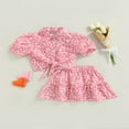 thumbnail image 3 of Bébé bébé Fille Jupe Léopard Ensemble Puff Manches Tour Col Chemise Tops Tutu Jupes Tenue, 3 of 9