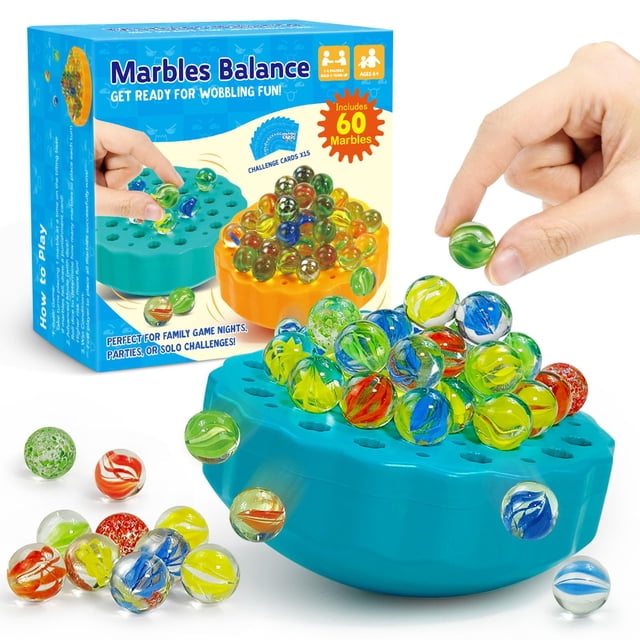 Juego de mármol Ninigai Wobble Balance Stacking para niños de 6 a 12 años y familia