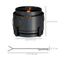 thumbnail image 3 of Outsunny Smokeless Fire Pit, Portable Firepit with Poker, Black, 3 of 10