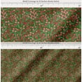 thumbnail image 2 of Soimoi Green Cotton Voile Fabric Red Berries Fruits Print Sewing Fabric Yard 56 Inch Wide, 2 of 7