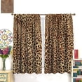 thumbnail image 3 of Sexy Leopard Print Curtains Brown Animal Texture Wild Animals Print Curtain with Rod Pocket for Living Room Apartment Home Decor Drapes Window Treatments 2 Panels Set 52x63 Inch, 3 of 4