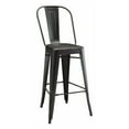 thumbnail image 2 of Metallic Chic Industrial Bar Height Stool With Backrest, Bronze, Set of 2, 2 of 2
