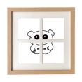 thumbnail image 1 of Stick Figure Lovely Characters Panda Frame Wall Tabletop Display 4 Openings Picture, 1 of 3