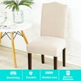 thumbnail image 2 of AUCHEN Super Stretchy Dining Chair Covers Beige Stretchy (4 Count), 2 of 9