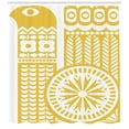 thumbnail image 3 of Ambesonne Yellow and White Shower Curtain, Scandinavian Bird, 69"Wx84"L, Mustard White, 3 of 3