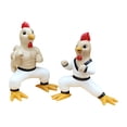 thumbnail image 2 of 2x figuras de pollo decoración de pollo patio lindo ornamento de arte estatua al aire libre estatua divertida para de planta césped al aire, 2 of 8