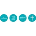 thumbnail image 2 of Darling Souvenir Baptism Theme&nbsp;Stickers Pack of 190 Pcs Candy&nbsp;Chocolate Labels-Turquoise Blue, 2 of 2