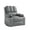 Gray, variant on M optimized 27" Oversized Recliner Chair, PU Leather Manual Recliner with Cup Holders and Side Pockets, Ergonomic Design for Nursery, Living Room, Bedroom, and Home Theater