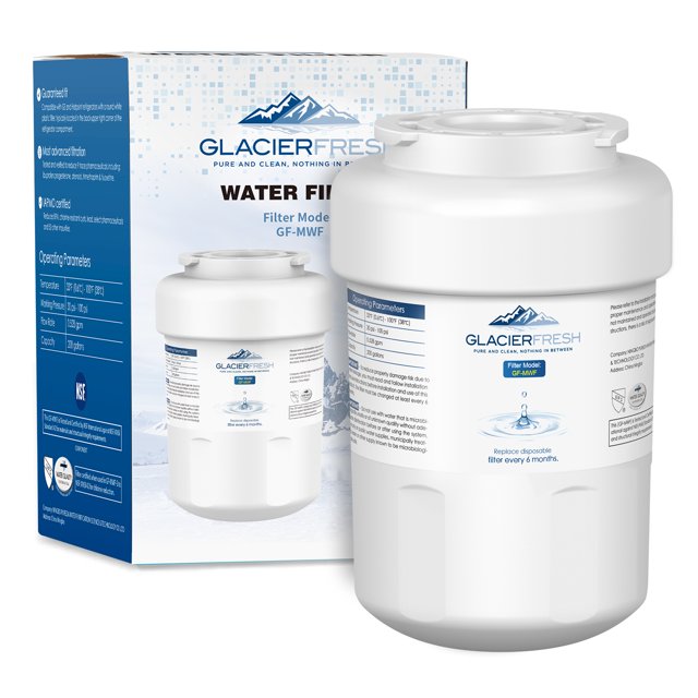 GLACIER FRESH MWF Water Filters for Refrigerators, NSF 42 Replacement