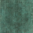 thumbnail image 1 of Ahgly Company Indoor Square Oriental Turquoise Blue Industrial Area Rugs, 5' Square, 1 of 4