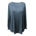 thumbnail image 4 of EDFBUYKRS Chiffon Blouse Fall Women Lightweight Sunscreen Shirt Long Sleeve Block Xl, 4 of 4