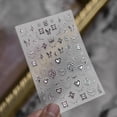 thumbnail image 3 of Maigitur Lámina de stickers 5D en relieve negro para nail art, 3 of 6