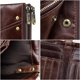 thumbnail image 3 of Cartera con tarjetero RFID para hombre, monedero pequeño de cuero auténtico con doble cremallera, bolsillo para monedas, bolso de mano para hombre, 3 of 5