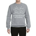thumbnail image 2 of Half Hood Half Holy Pray With Me Unisex Crewneck Graphic Sweatshirt, Heather Grey, X-Large, 2 of 3