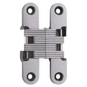 SOSS 212 Stainless Steel Invisible Hinge with Holes for Wood or Metal Applications, Mortise Mounting, Satin Stainless Steel Exterior Finish