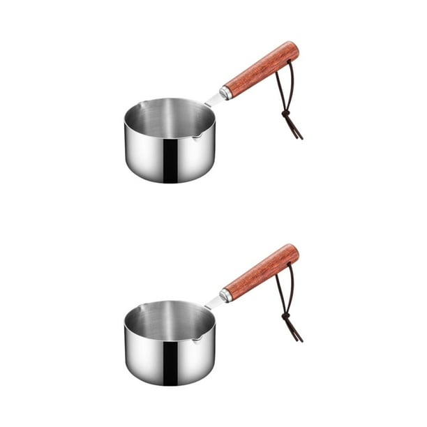 Wweixi Compact Stainless Steel Small Saucepan for Heating Milk Camping