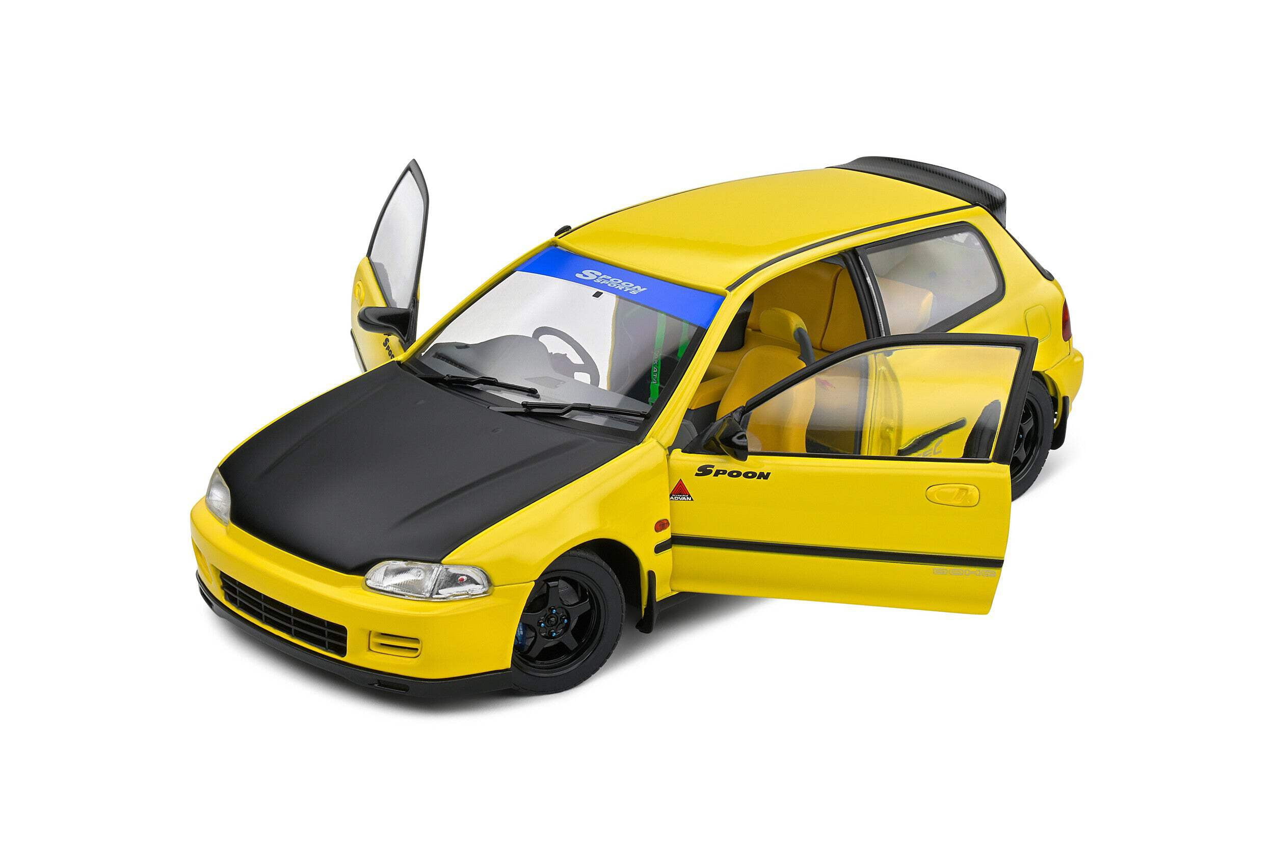 ソリド 1/18 ホンダ シビック EG6 スプーン 1991 (イエロー) Solido 1991 Honda Civic EG6 Spoon Version Yellow Carnival w/ Black