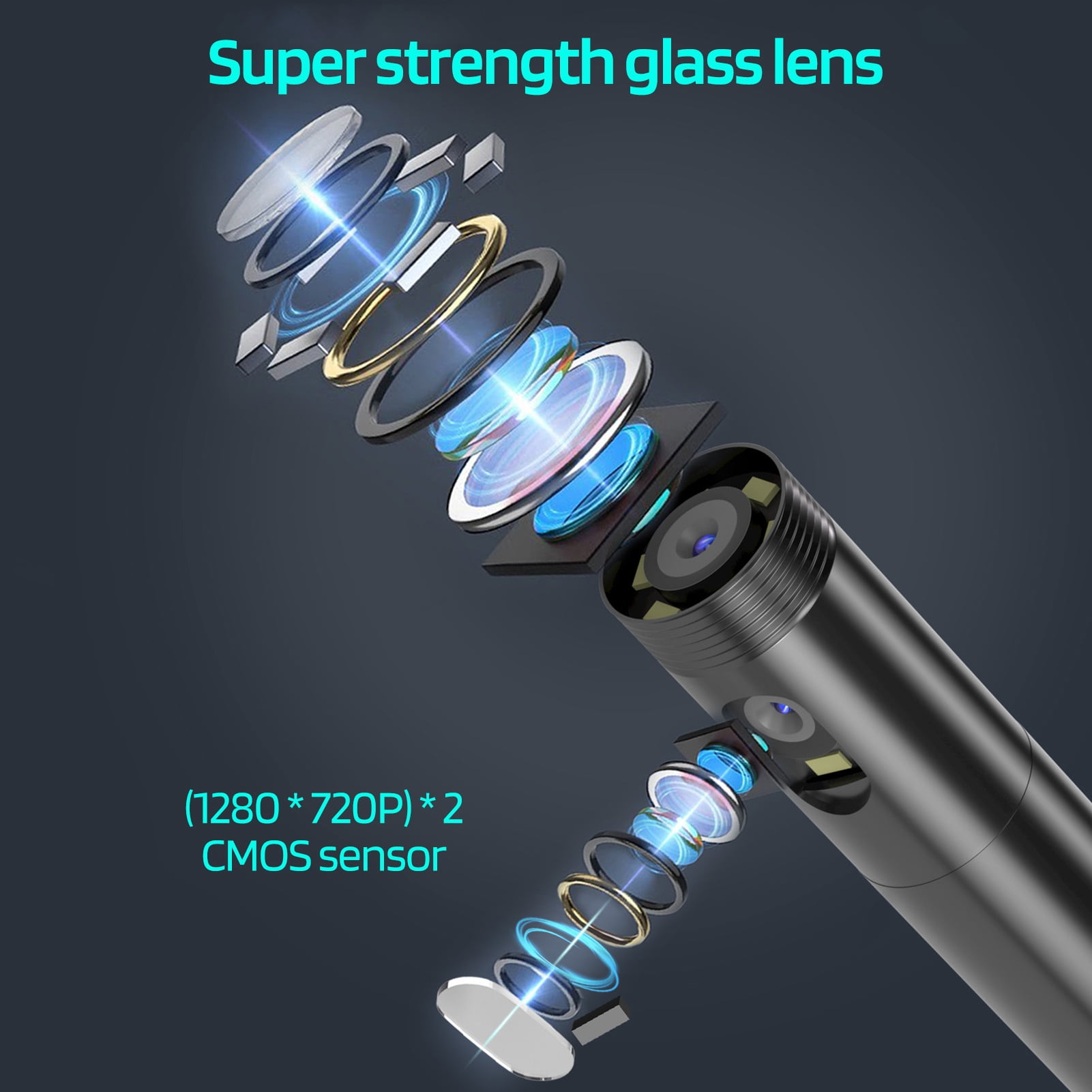 Pebbuoy Inspection Endoscope Phone Scope Camera with Light IP67 Waterproof Easy Connection 1080P Borescope Inspection Camera