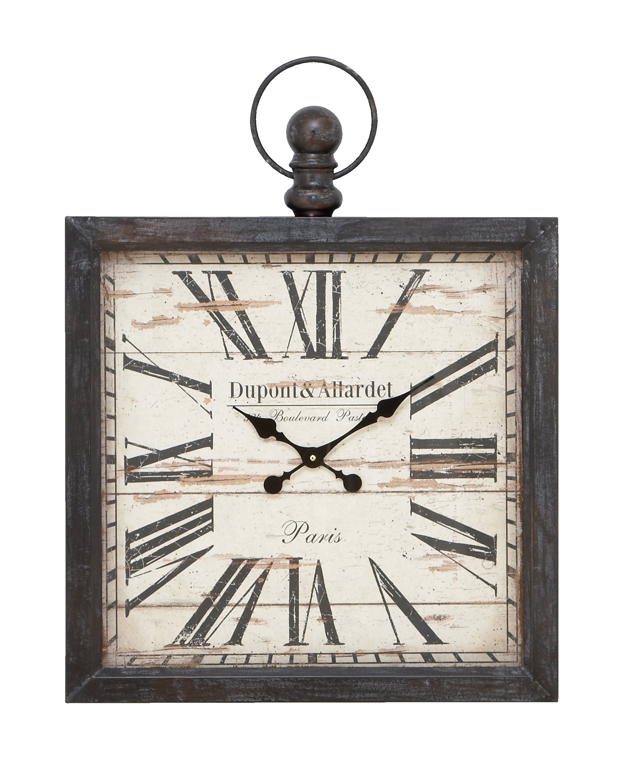 Metal Pocket watch Style Wall Clock Brown - Olivia &#38; May