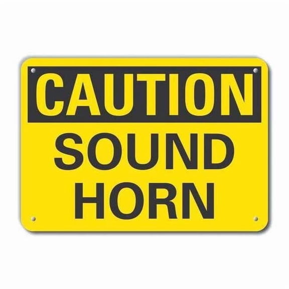 Lyle Rflctv Lift Truck Trfc Caut Sign,10x14in LCU3-0209-RA_14x10