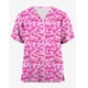 thumbnail image 4 of Uniforme de enfermera, uniforme de trabajo esmerilado con cuello en V y manga corta con estampado de princesa Barbie para mujer, uniforme médico, spa de enfermería, mascota, guarida, 4 of 5