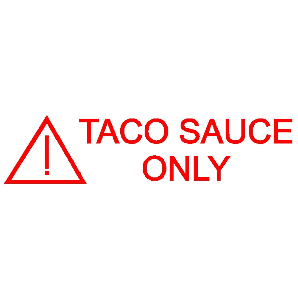 Hloma Taco Sauce Only Reflective Car Vehicle Body Window Decals Sticker