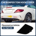 thumbnail image 2 of Tapa del gancho de remolque trasero Unique Bargains para Mercedes-Benz W172 R172 No.A1728853723 Negra, 2 of 7
