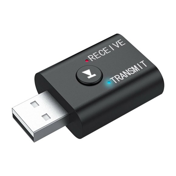Bluetooth 5.0 Transmitter and Receiver 2-in-1 Wireless Audio Aux 3.5mm Adapter