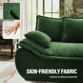 thumbnail image 3 of 2-Seater Modular Sectional Sofa, Comfy Loveseat with Throw, Deep Seat Memory Foam Small Couches for Small Space, Living Room Apartment, Green, 3 of 10
