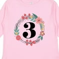 thumbnail image 4 of Inktastic 3rd Birthday Floral Wreath 3 Year Old Girl Girls Long Sleeve Toddler T-Shirt, 4 of 5