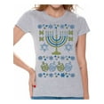 thumbnail image 1 of Awkward Styles Hanukkah T-Shirt Jewish Menorah Shirts for Women, 1 of 4