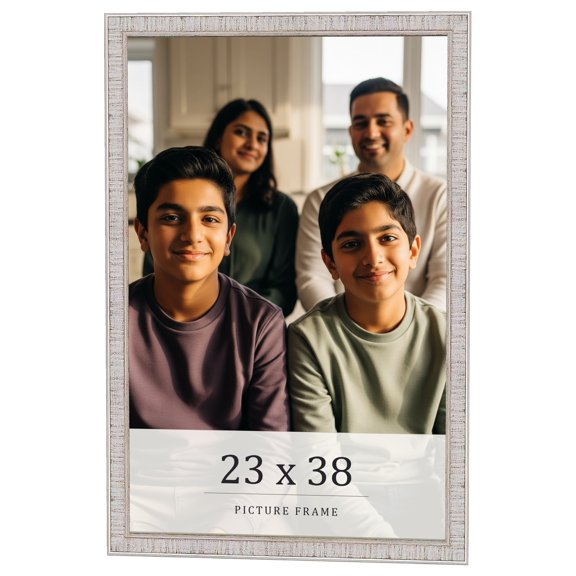 23x38 Frame White Real Wood Picture Frame Width 0.75 inches | Interior Frame Depth 0.5 inches |