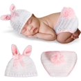 thumbnail image 1 of Photo Studio Shooting Clothing Newborn Wool Rabbit Ears (White), 1 of 5