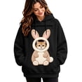 thumbnail image 3 of DHFJKG Women's Hoodie With Pet Pouch, Cute Rabbit Graphic Pet Holder Zipper Pocket Carries Pullover, 3 of 4