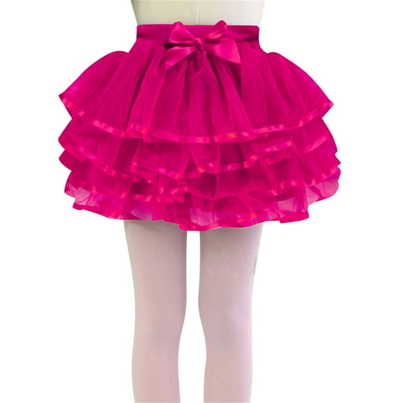Girls Tutu Skirt Tiered Layered Party Dress Toddler Kids Flowy Soft Comfortable Elastic Waist Casual Play Formal Occasions
