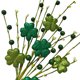 thumbnail image 3 of Decoraciones de ramas de trébol artificial del Día de San Patricio, juego de 3 piezas, decoración de primavera de plástico verde, tallos festivos de trébol de cuatro hojas de 15.74 pulgadas de largo, 3 of 5
