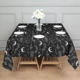 thumbnail image 3 of Black White Gothic Dreamcatcher Moon Star Pattern Square Tablecloth,Waterproof Square Table Cover,Wipeable Spillproof Washable Table Cover for Home Kitchen Party Decor 52"x52"(132x132cm), 3 of 6