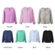 thumbnail image 3 of Blusa de mujer Algodón Lino Escote en v Botones Túnica de manga larga Tops Camisa casual suelta Abanopi Blusa de mujer, 3 of 7