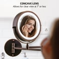 thumbnail image 4 of Espejo de maquillaje de pared OVENTE con aumento 7X MFW70ABZ1X7X, 4 of 9