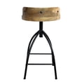 thumbnail image 3 of Home Square Adjustable Swivel Counter Height Stool With Backrest - Set of 2, 3 of 4