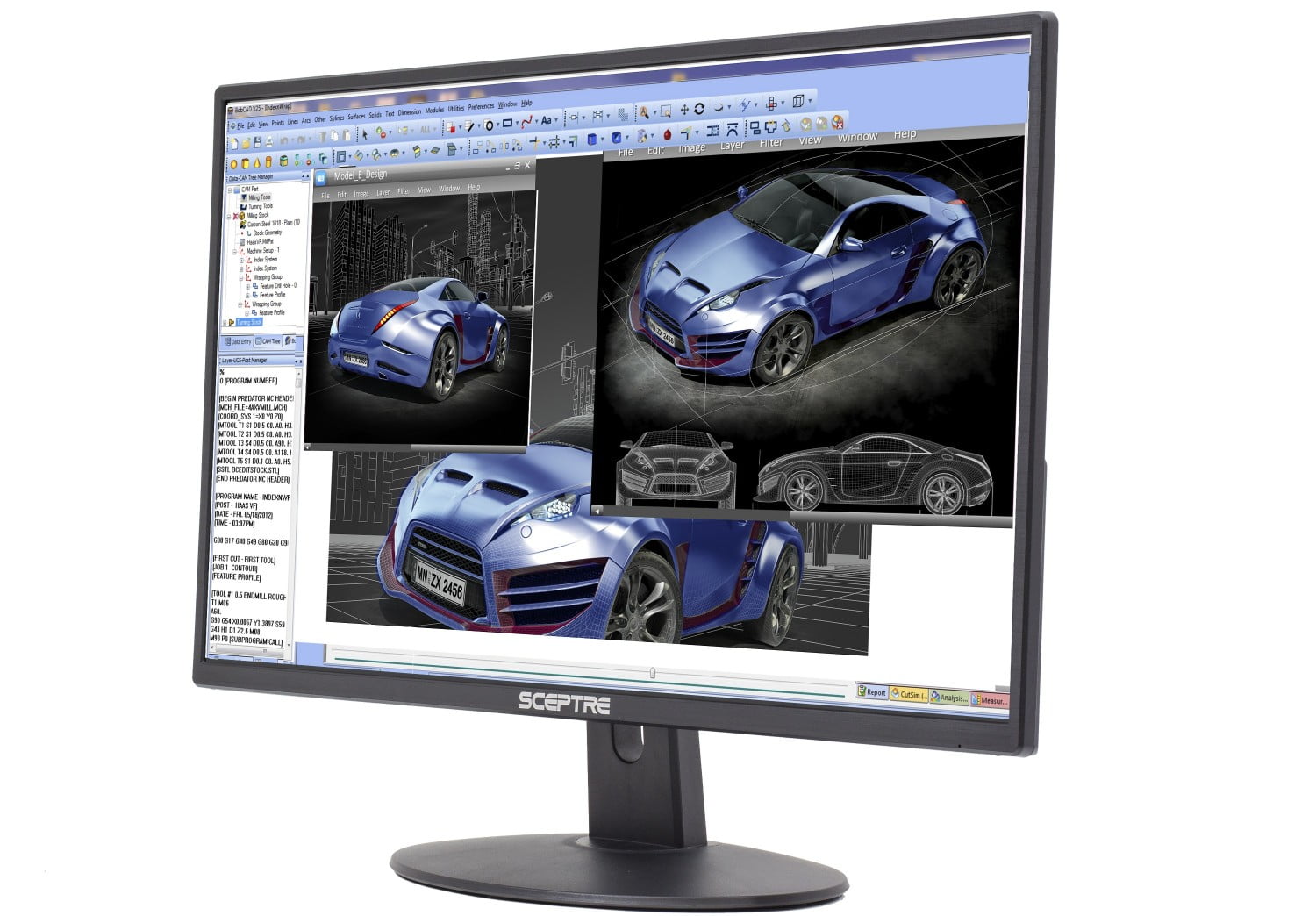 Sceptre Ultra Thin LED Monitor 20"HD+ 1600x900 5ms 75Hz Black E205W-16003R