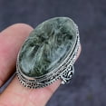 thumbnail image 2 of Natural Seraphinite Gemstone 925 Sterling Silver Jewelry Ring Size 10, 2 of 2
