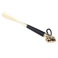 thumbnail image 1 of Retro Lion Head Long Metal Shoehorn Black Wood Handle Shoe Lifter Cuchara 32cm Sunnimix Cuerno de zapato de metal de mango largo, 1 of 8