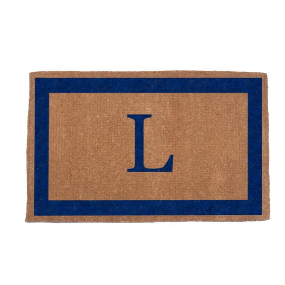 CocoMatsNMore Monogram (A) Blue Single Border Doormats 38" x 60"