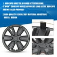 thumbnail image 4 of 14" Set of 4 Wheel Covers Snap on Hubcaps Full Hub Caps Fit R14 Tire & Steel Rim (4 Pack)-Black Lacquer & Red Lacquer, 4 of 12