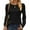 Black, variant on Womens Business Casual Tops Basic Summer 2024 Long Sleeve Casual Round Neck Loose Pollover Shirt Tops Biouse