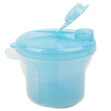 KABOER Portable Plastic Baby Milk Box Feeding Powder Dispenser Container Three Lattice Compartment Infant Food Storage