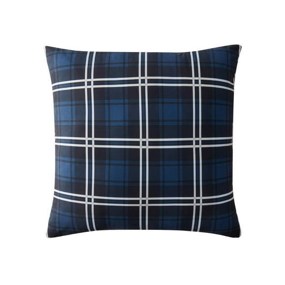 Birch Trails Plaid Reversible Decorative Pillow, 24″ X 24″, Blue, 24x24