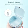 thumbnail image 4 of Stylish Denture Case with Vent Holes, Denture Bath Cup with Brush, Denture Box for Soaking & Cleaning, Large Container for Retainers and Aligners (Purple), 4 of 7